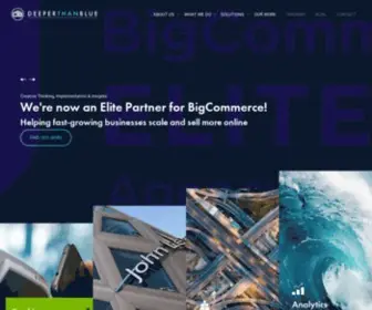 Deeperthanblue.co.uk(IBM, HCL Commerce, BigCommerce, Integration & Analytics Partner) Screenshot