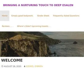 Deepesalenmassage.com(Bringing a nurturing touch to deep Esalen bodywork) Screenshot