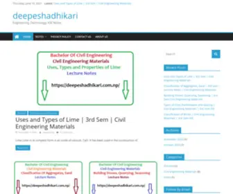 Deepeshadhikari.com.np(Engineering) Screenshot
