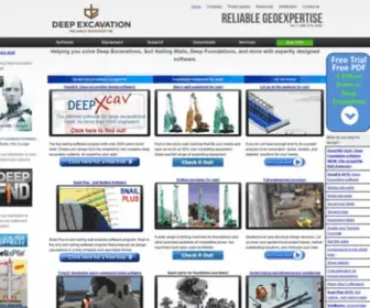 Deepexcavation.com(Deep Excavations design software) Screenshot