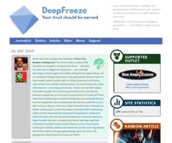 Deepfreeze.it(Journalism corruption reference) Screenshot