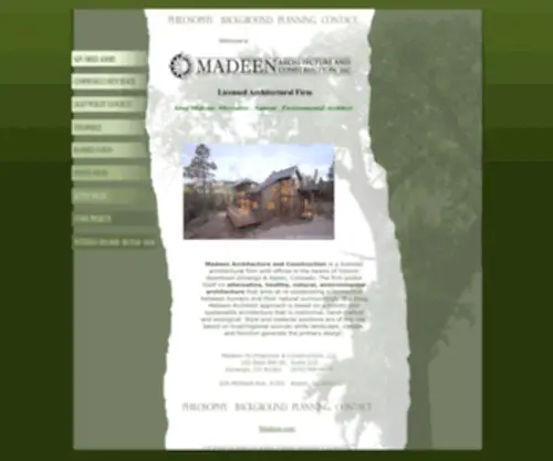 Deepgreenarchitecture.com(Madeen Architecture and construction prides itself on green architecture) Screenshot