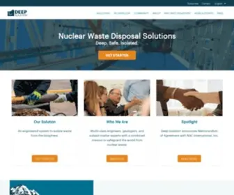 Deepisolation.com(Nuclear Waste Disposal Solutions) Screenshot