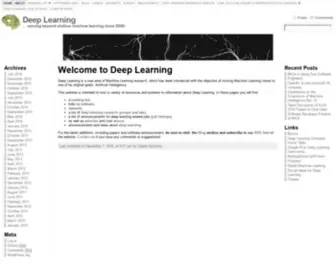 Deeplearning.net(Deep Learning) Screenshot