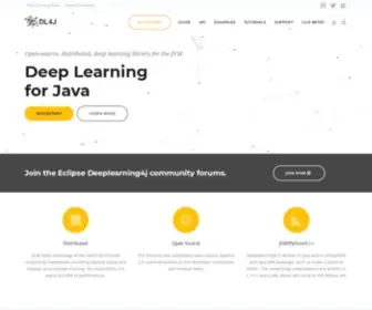 Deeplearning4J.org(Deeplearning4J) Screenshot