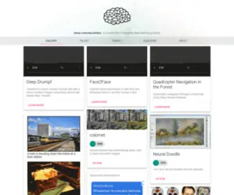 Deeplearninggallery.com(Deep Learning Gallery) Screenshot