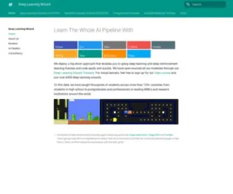 Deeplearningwizard.com(Deep Learning Wizard) Screenshot