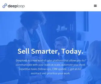 Deeploop.com(Deeploop is a new kind of sales platform) Screenshot