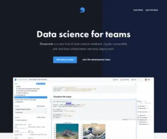 Deepnote.com(Analytics and data science notebook for teams) Screenshot