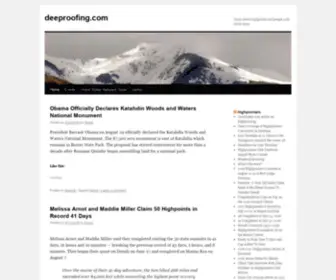 Deeproofing.com(News about highpoints and people who climb them) Screenshot