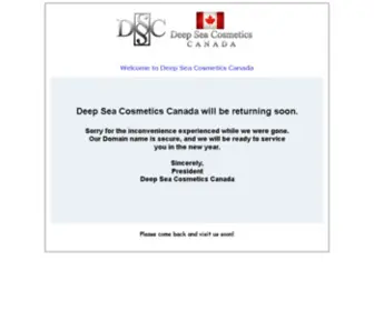 Deepseacosmetics.ca(Deep Sea Cosmetics Canada) Screenshot