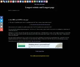 Deepskyfrontier.com(Longest website and Longest webpage) Screenshot