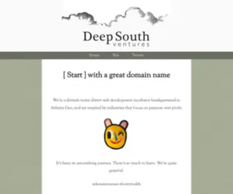 Deepsouthventures.com(Deep South Ventures) Screenshot