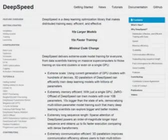 Deepspeed.ai(DeepSpeed) Screenshot