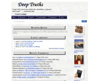 Deeptruths.com(Deep truths of life which lead to true happiness Deep Truths Menu Deep Truths Menu Picture Menu Warning) Screenshot