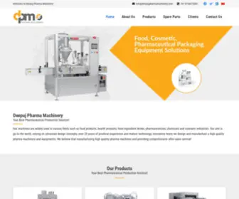 DeepujPharmamachinery.com(Pharmaceutical Machinery) Screenshot