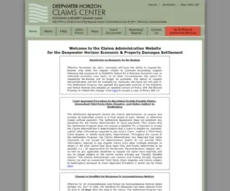 Deepwaterhorizoneconomicsettlement.com(Deepwater Horizon) Screenshot