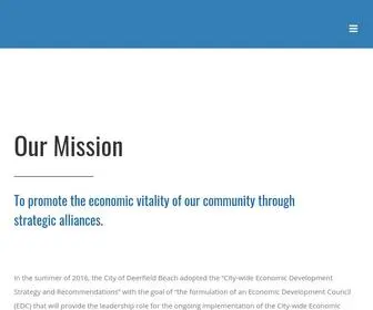 Deerfieldbeachedc.com(Deerfield Beach Economic Development Council (EDC)) Screenshot