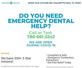 Deeringdentalmiami.com(Open For Dental Emergencies) Screenshot