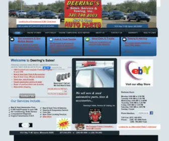 Deeringssales.com(Deering's Sales Service Towing Auto Parts Spicer MNWillmar MN) Screenshot