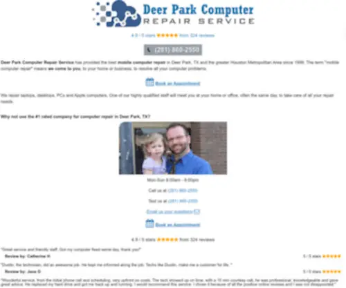 Deerparkcomputerrepair.com(Deer Park Computer Repair Service) Screenshot