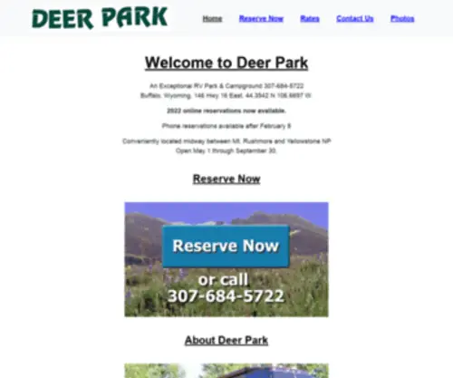 Deerparkrv.com(Deer Park) Screenshot