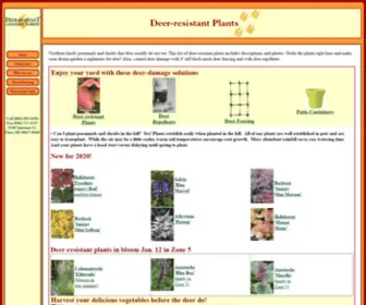 Deerresistantplants.com(Deer-resistant plants from Deer-resistant Landscape Nursery) Screenshot