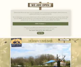 Deersglade.co.uk(Caravan Sites in Norfolk Campsites and Camping Caravan Parks Deer's Glade) Screenshot