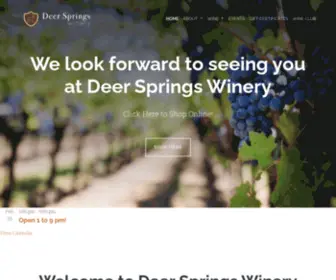 Deerspringswinery.com(Deer Springs Winery) Screenshot