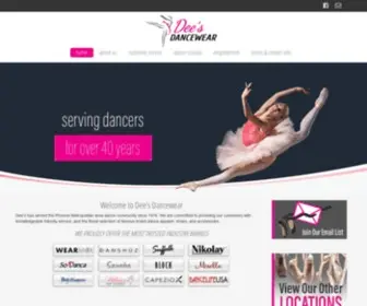 Deesdancewear.com(Dee's Dancewear) Screenshot