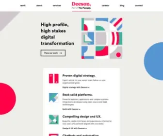 Deeson.co.uk(Leading digital agency London) Screenshot