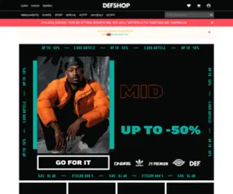 Def-Shop.it(Il più grande negozio online in Europa per l'abbigliamento Street & Hip Hop) Screenshot