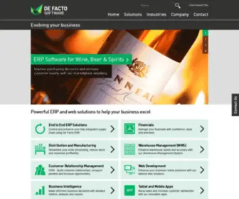 Defactosoftware.com(ERP Software) Screenshot