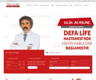 Defalife.com.tr(Defa Life Hospital) Screenshot