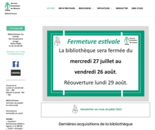 Defap-Bibliotheque.fr(Bibliothèque du Défap) Screenshot