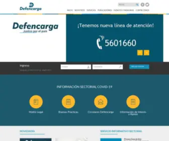 Defencarga.org.co(Fomento y seguridad en distribución física) Screenshot