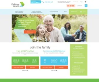 Defencehealth.com.au(Health Insurance for the ADF & Defence Community) Screenshot