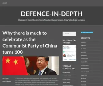 Defenceindepth.co(Research from the Defence Studies Department) Screenshot