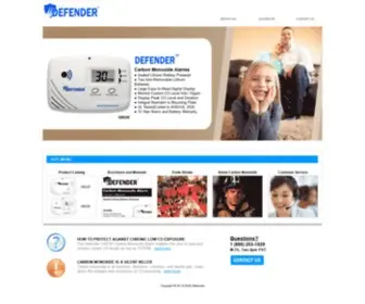 Defenderdetectors.com(Defender Residential and Commercial Carbon Monoxide Detectors) Screenshot