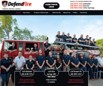 Defendfire.com.au(Fire Services in Adelaide & Darwin) Screenshot