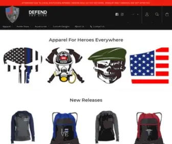 Defendtheline.com(Apparel and Gear for Heroes) Screenshot