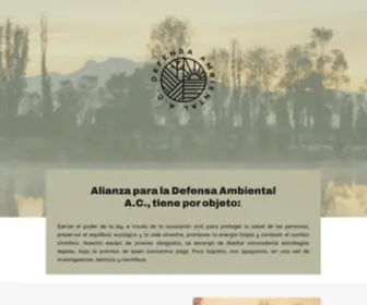 Defensambiental.com(Alianza para la Defensa Ambiental A.C) Screenshot