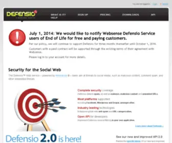 Defensio.com(Security for the Social Web) Screenshot