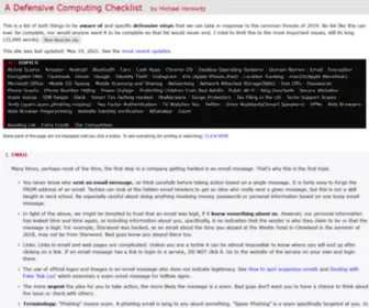 Defensivecomputingchecklist.com(Defensive Computing Checklist) Screenshot