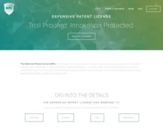 Defensivepatentlicense.com(defensivepatentlicense) Screenshot