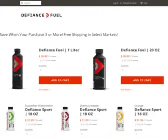 Defiancefuelstore.com(Defiance Fuel) Screenshot