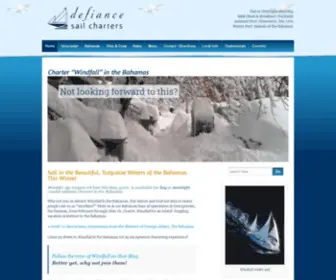 Defiancesailcharters.com(Charter "Windfall) Screenshot