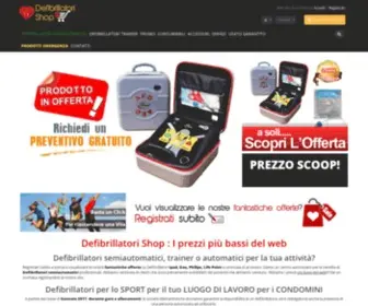 Defibrillatorishop.com(Defibrillatori automatici e semiautomatici) Screenshot