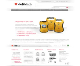 Defibtech.fr(Défibrillateurs Defibtech) Screenshot