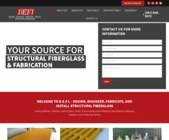 Defifiberglass.com(DEFI Fiberglass) Screenshot